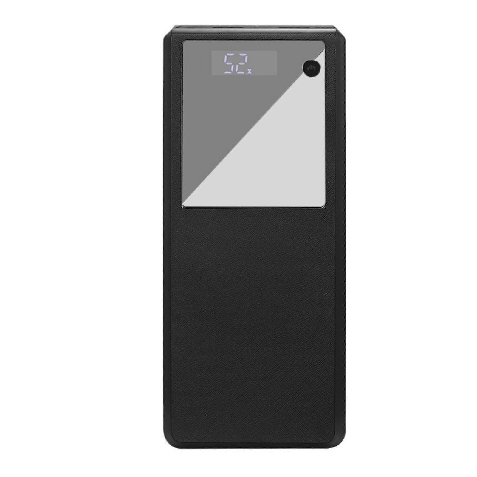 TypeC Double USB Output Charging Box Case With LED Indicator Black 16x18650 Battery Holder