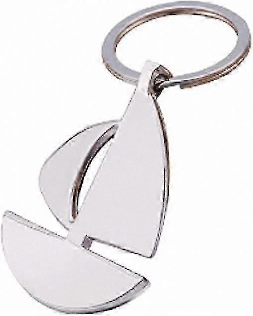 Silver Sailboat Keychain Pendant for Gifting (1pc)