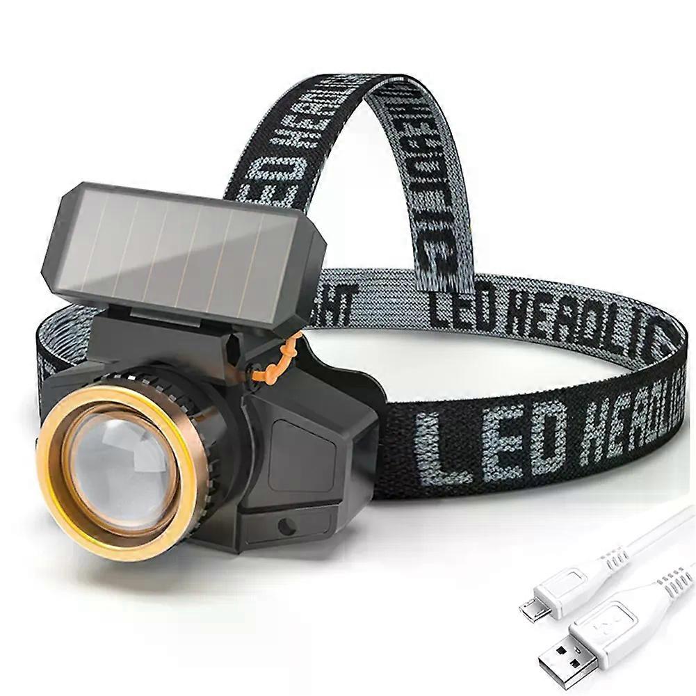 Solar Charging XPE LED Headlamp Motion Sensor Headlight &Battery Head Flashlight USB Waterproof Camp Head Lamp Torch Work Light