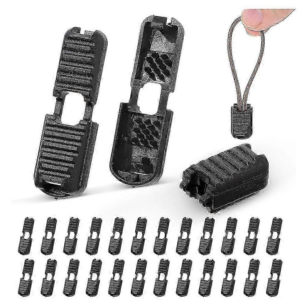 25 Pack Zipper Puller Wire Ends: DIY Replacement Zip Fasteners for Backpacks & Shoelaces
