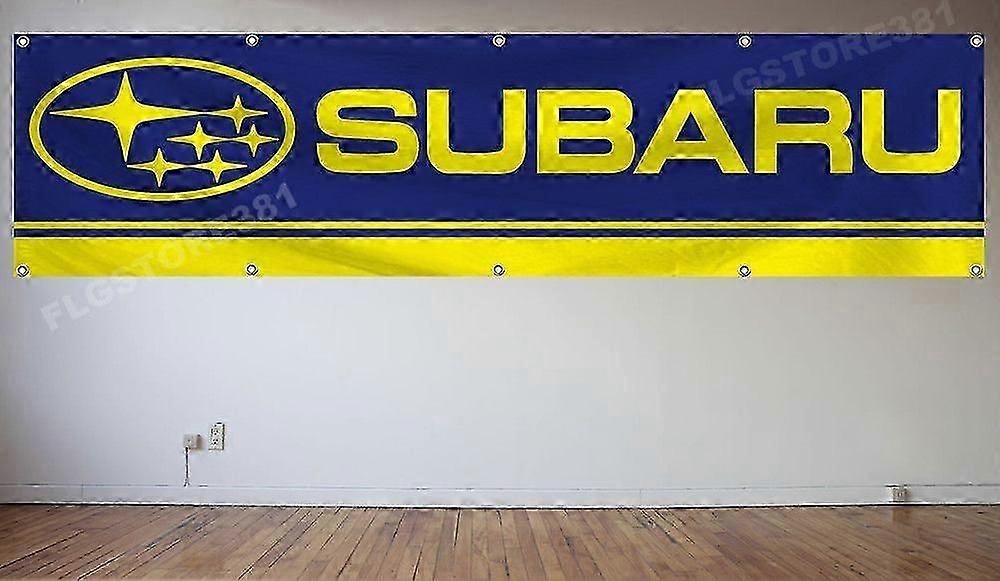 スバル バナー フラッグ 2x8ft カー レーシング バナー ウォール デコレーション ガレージ ショップ マン ケーブ Ftrse760