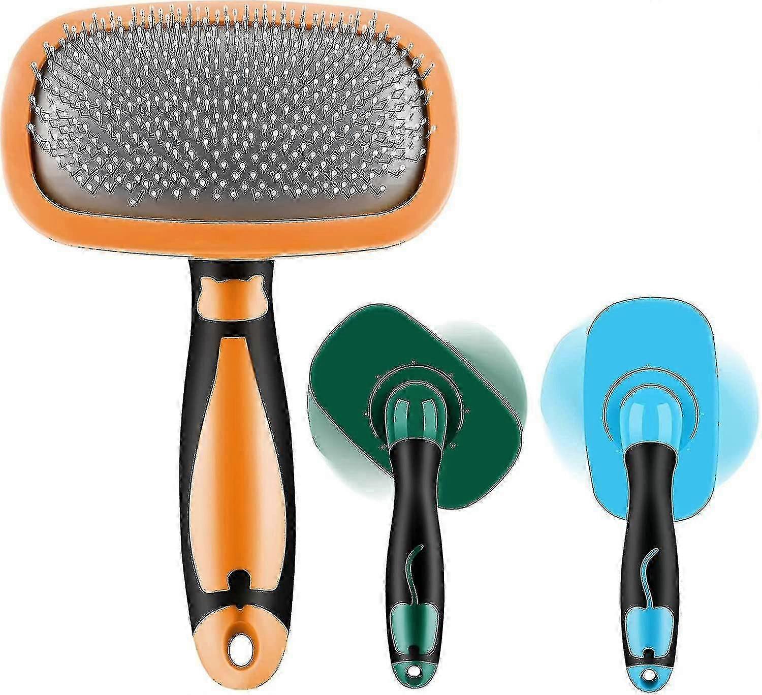 Jubee Dog Brush, Cat Brush, Long Hair Dog Brush, Smooth Puppy Grooming Brush For Medium-long Hair (orange)