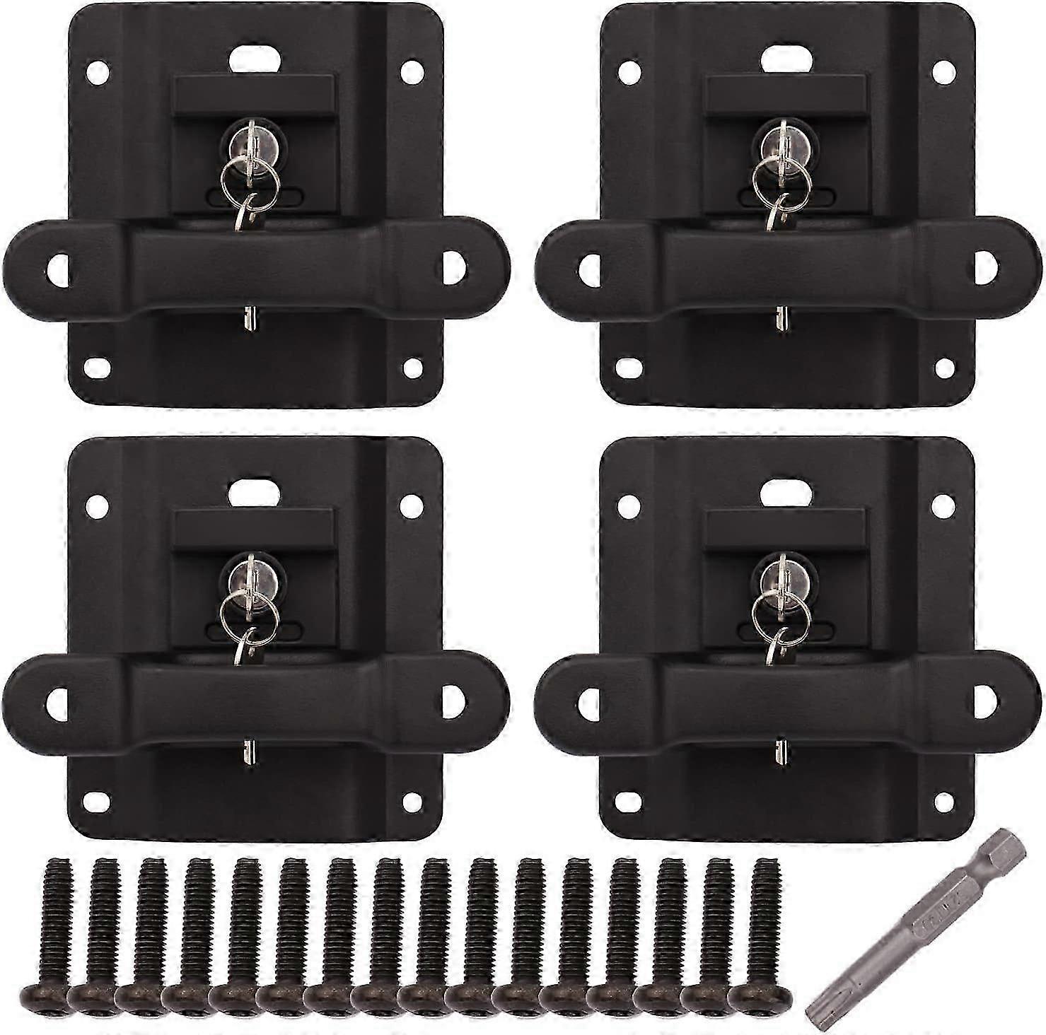 Pack of 4, Box Link Tie Down Anchors & Bed Load Hook Reinforcement Panel