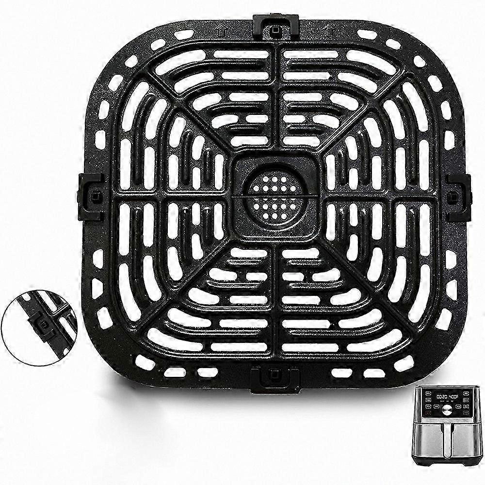 Grill Pan Replacement for 6QT Air Fryer with Rubber Bumpers, Non-Stick Grill Plate for Multi-Function Cooking