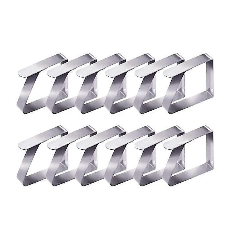 Tablecloth Clip Hook and Log Clip 12pcs Irisfr（silver）