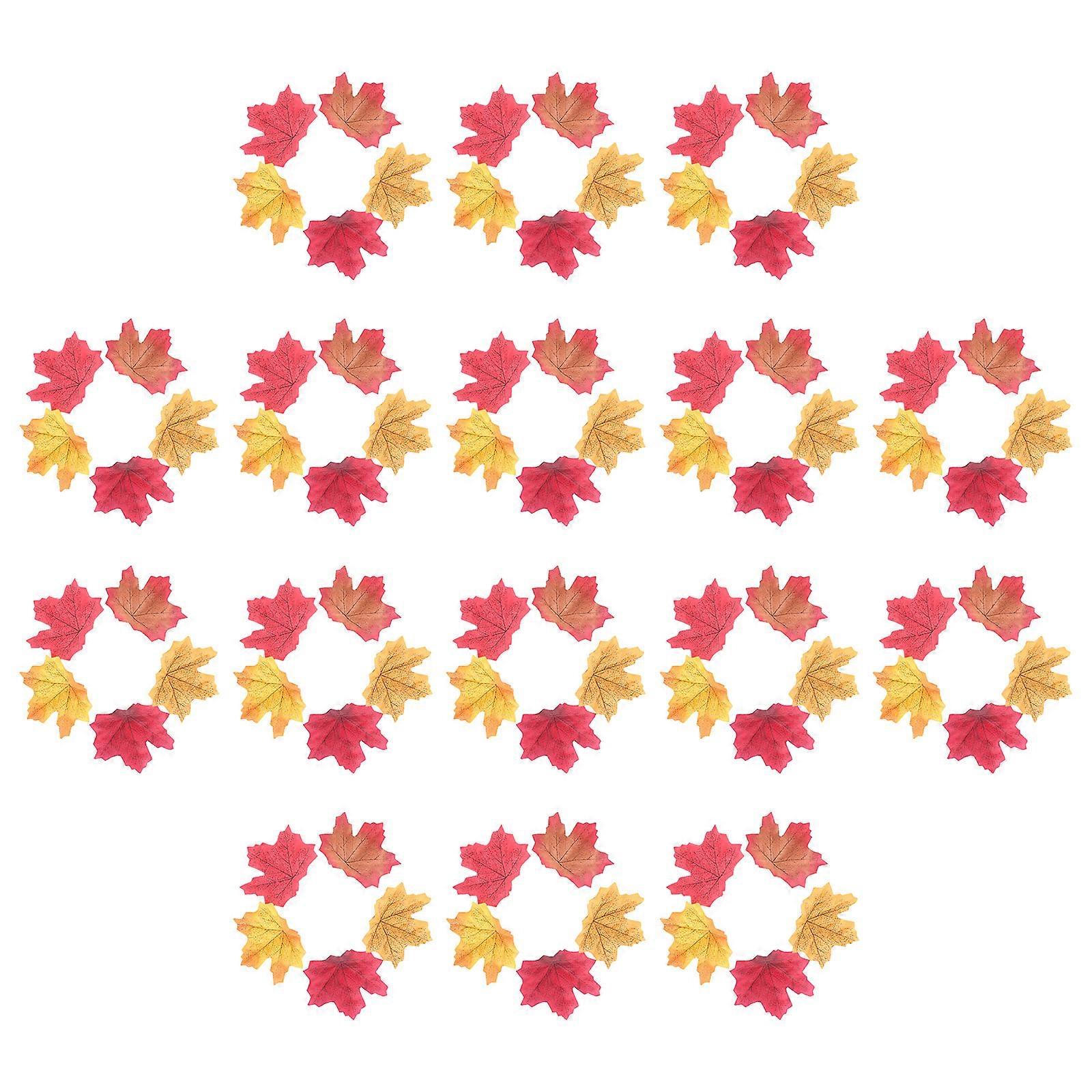 Artificial Maple Leaves Wedding Props for Decor 250Pcs Halloween Thanksgiving