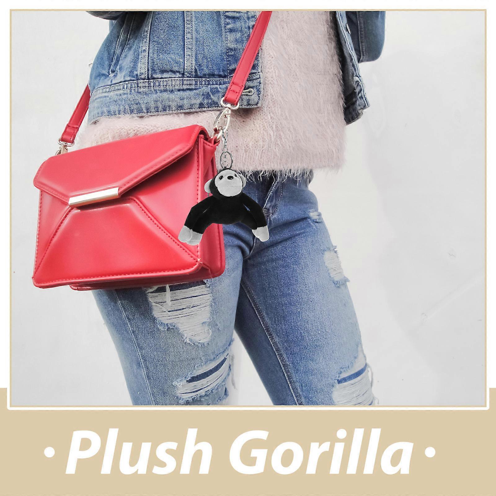 Plush Gorilla Pendant Keychain for Hanging Keys 3Pcs