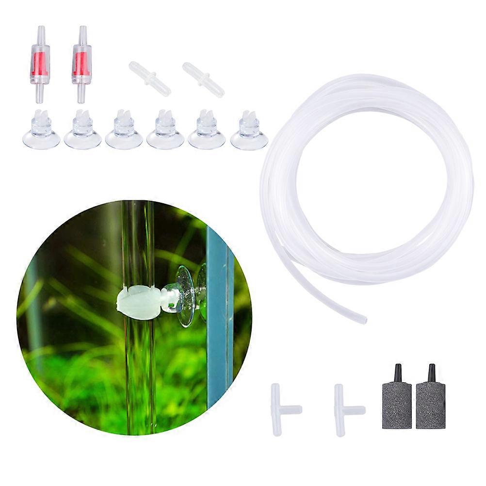 Water Aquarium Accessories Set for Airline Tubing 15Pcs Transparent Connection