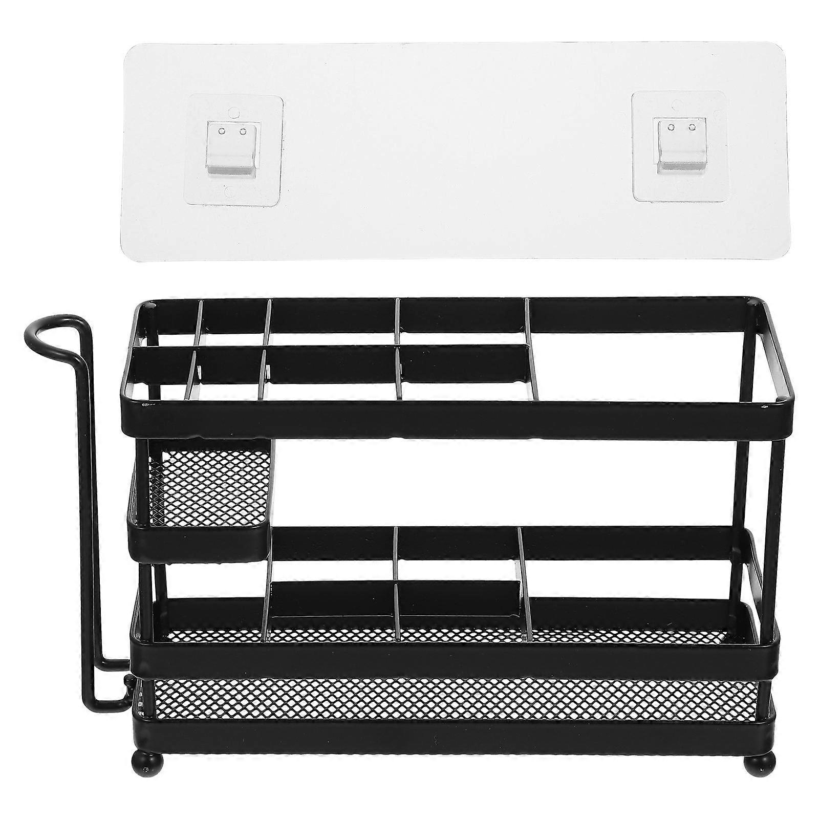 Hollow-Out Toothbrush Rack Iron Material for Storage Use One Piece