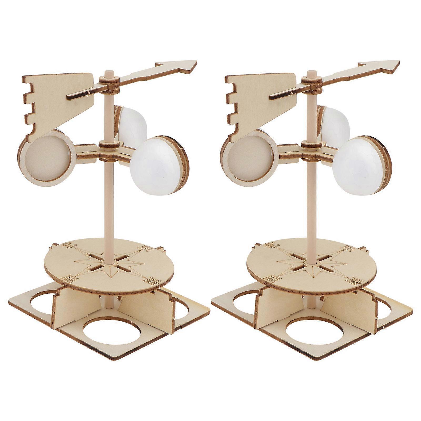 Assembly Model Toy for Kids Playing 2Pcs Wind Indicator Funny Toy with Glue