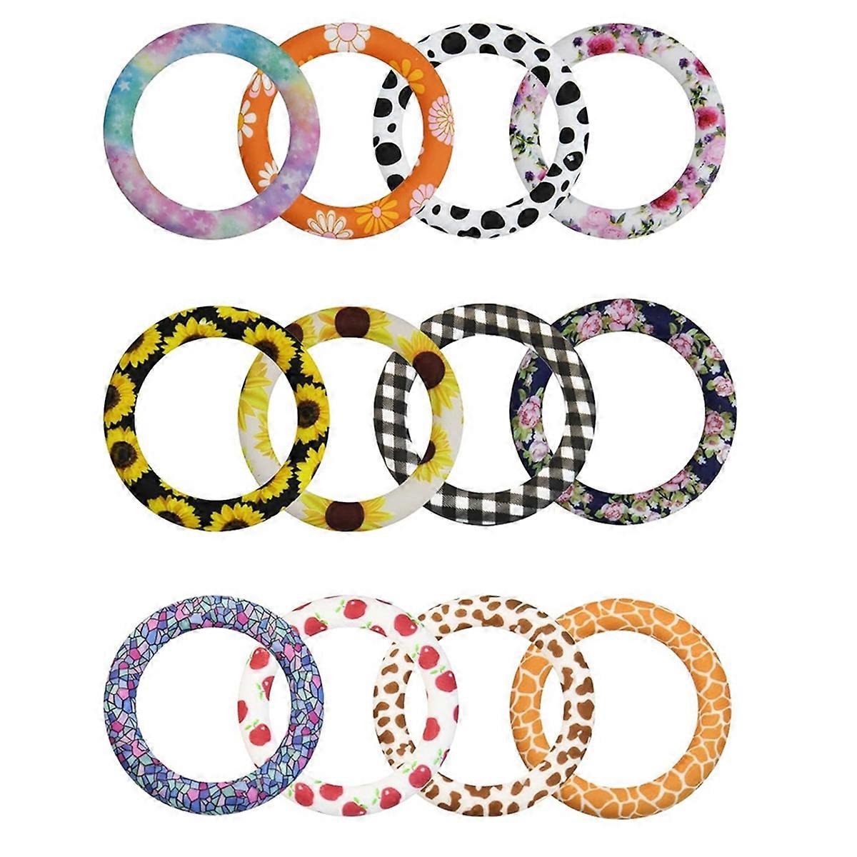 12Pcs Silicone Beadable O Rings Bulk 65mm Round Silicone Beads Loop