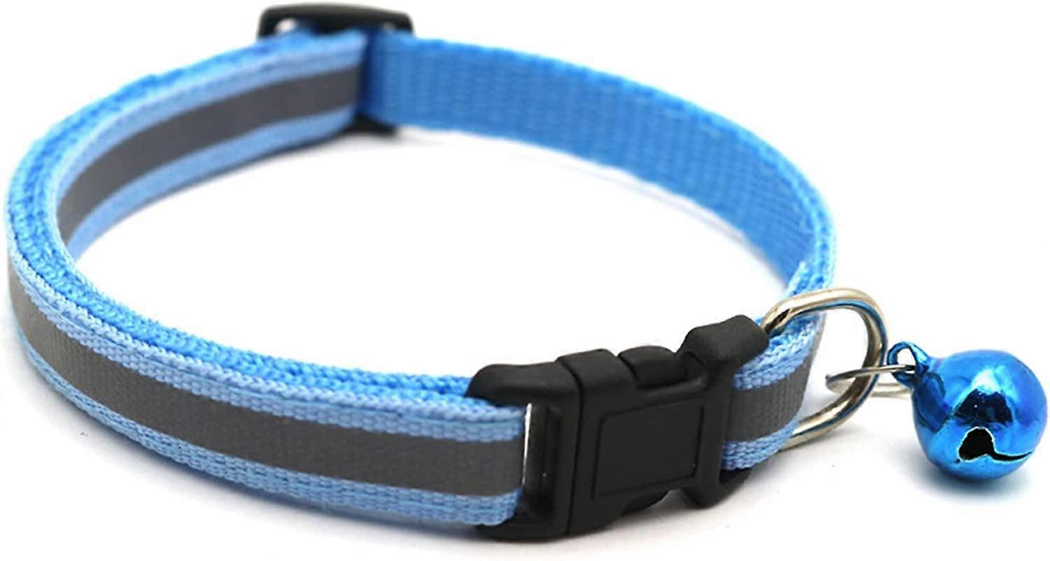 Reflective Cat Collar with Bell - Adjustable Safe Collar for Cats, Durable Nylon Material, Stylish Design, Multiple Colors