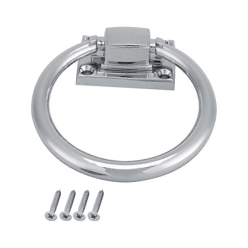 111x56x38MM Shiny Silver Drop Pull Ring Wooden Door Knocker Chair Pulls Handle