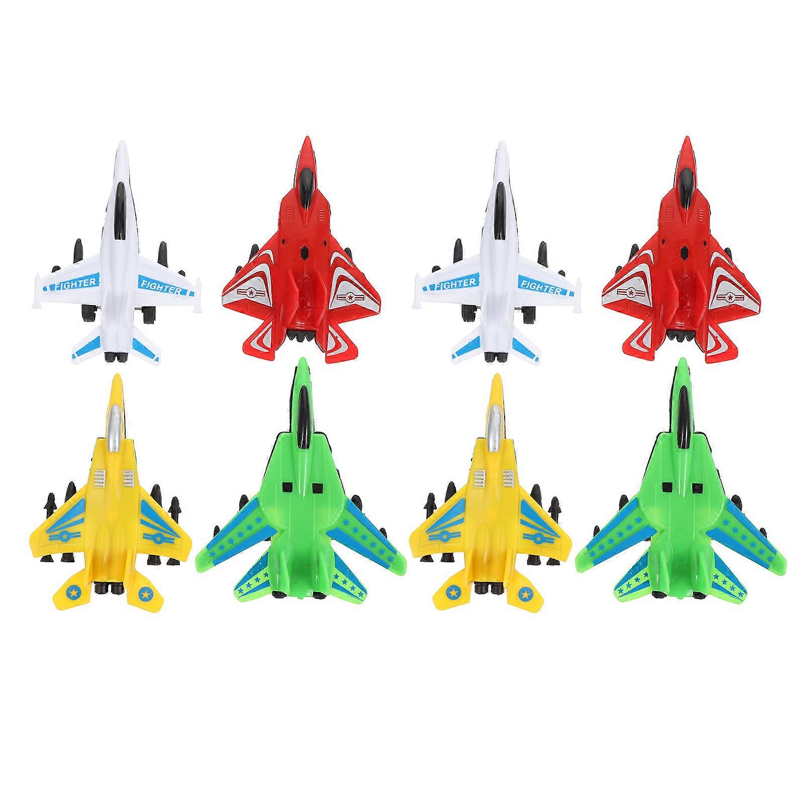 Plastic Aircraft Toy Airplane Toy for Kids Use 8Pcs Simulation Fighter Models