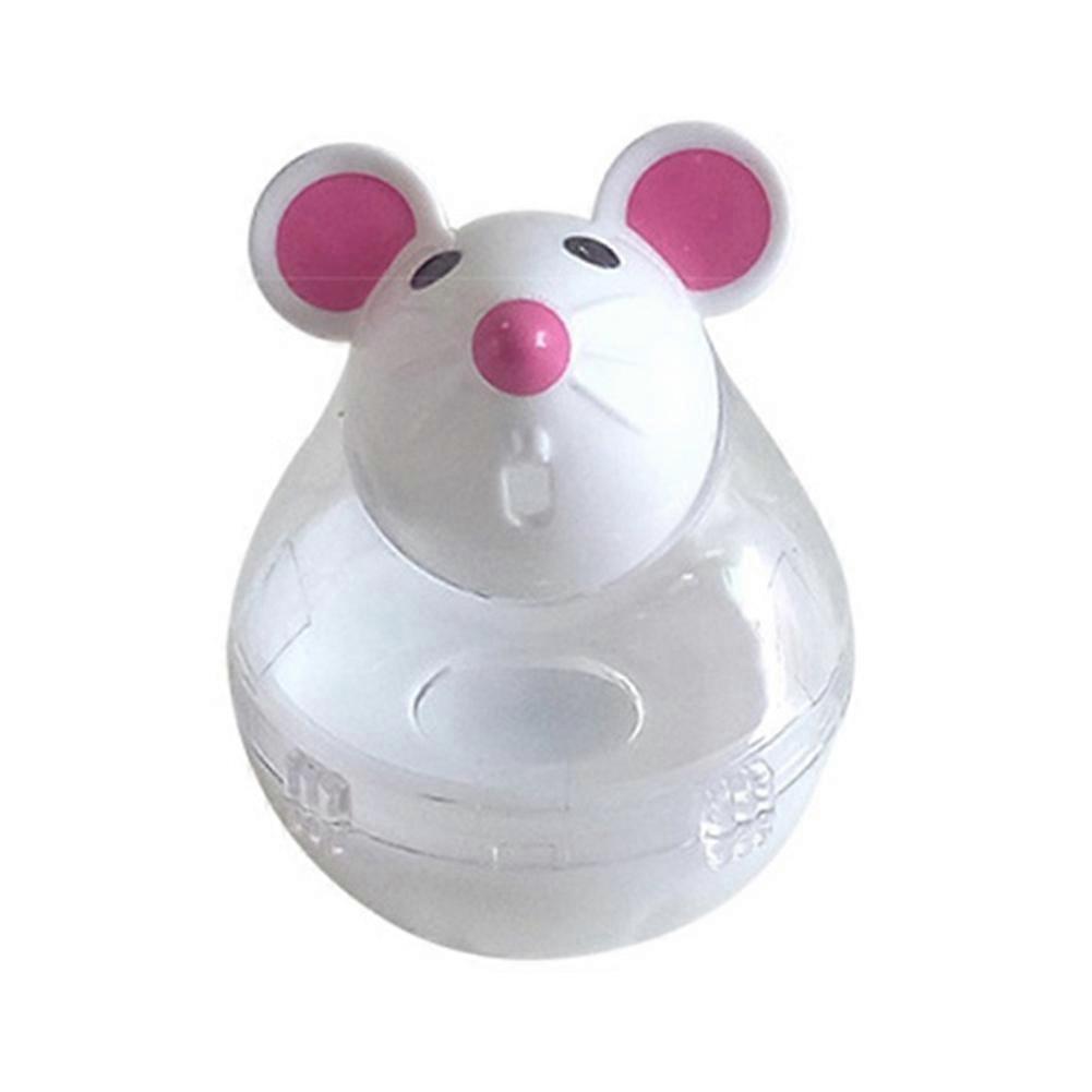Pet Cat Kitten Mouse Shape Treat Holder Food Storage Dispenser Chew Play Toy