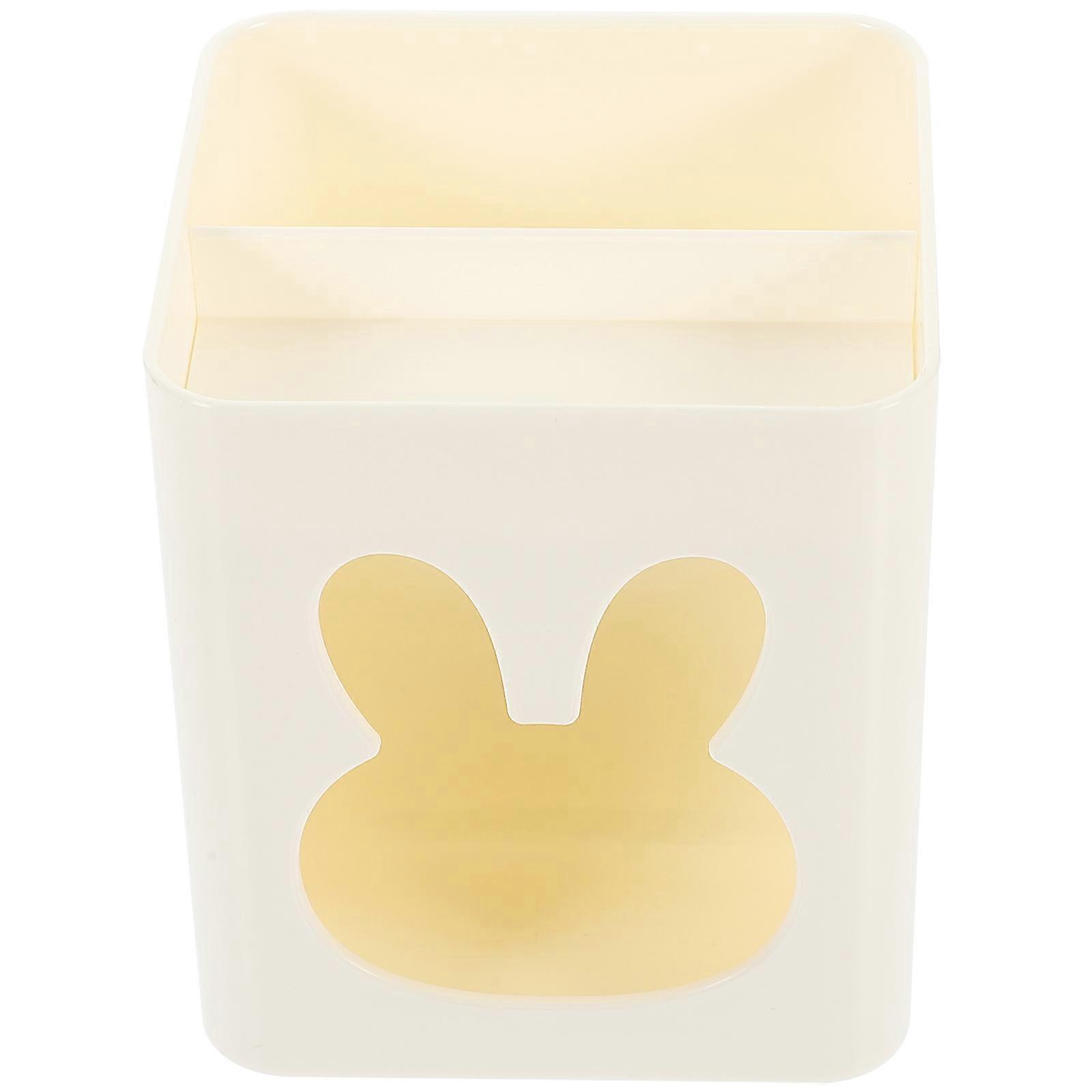 4Pcs Practical Pen Cup Organizer For Home And Office Desktop Organization White Square Design Holding Pens