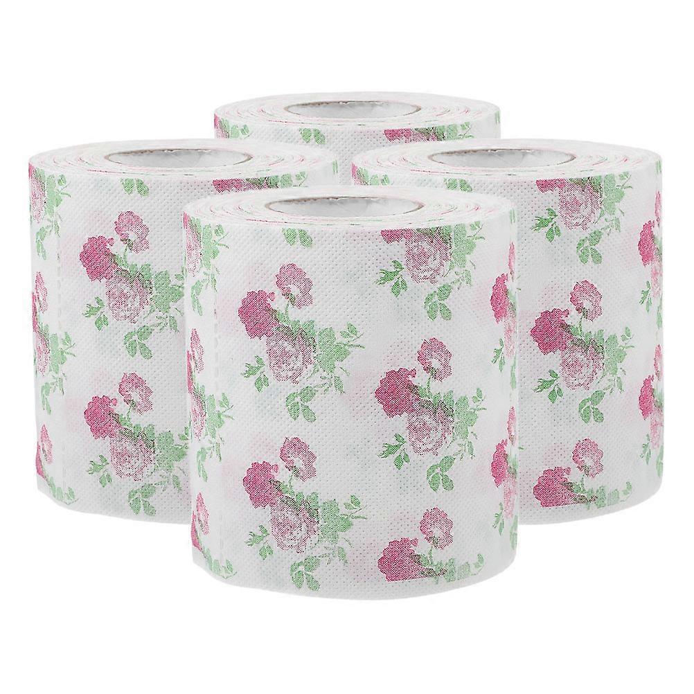 Colored Toilet Paper Roll Bathroom Tissue Assorted Color Wood Pulp 4rolls