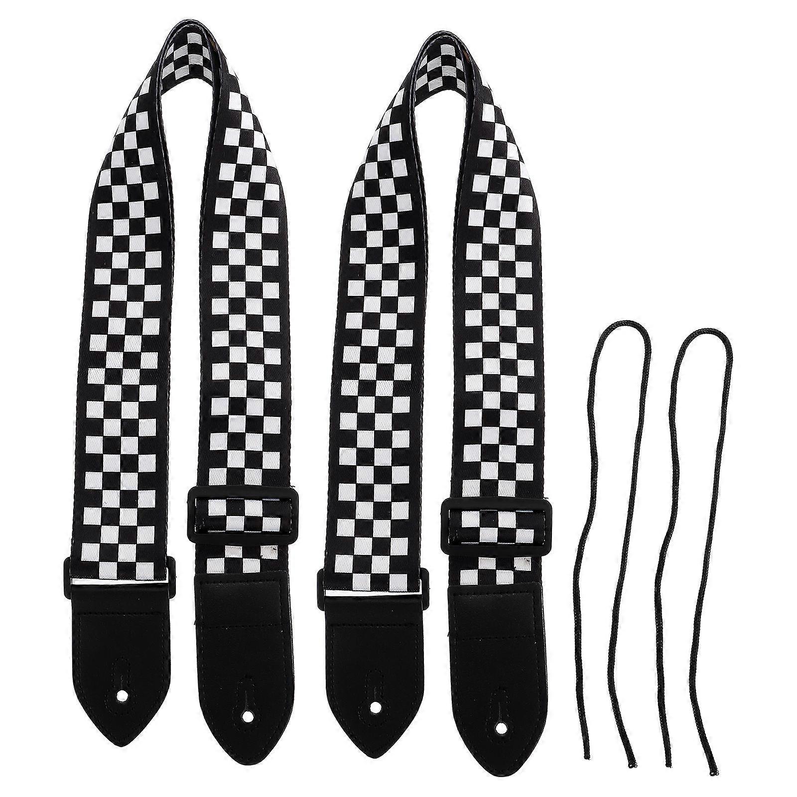 Patterned Guitar Strap Anti-Stretch For Performance 2Pcs