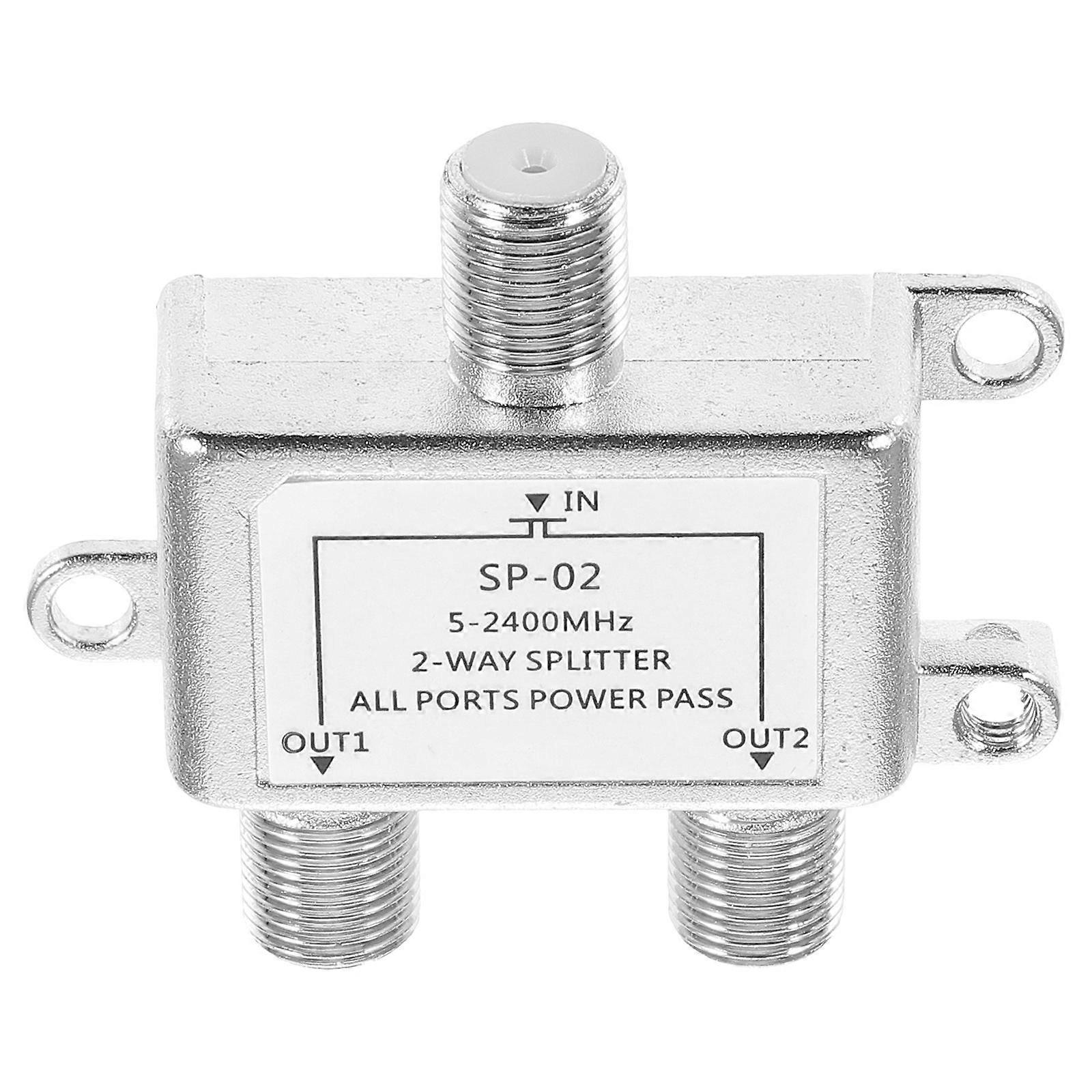 Coaxial Cable Splitter for High Splitter Silver