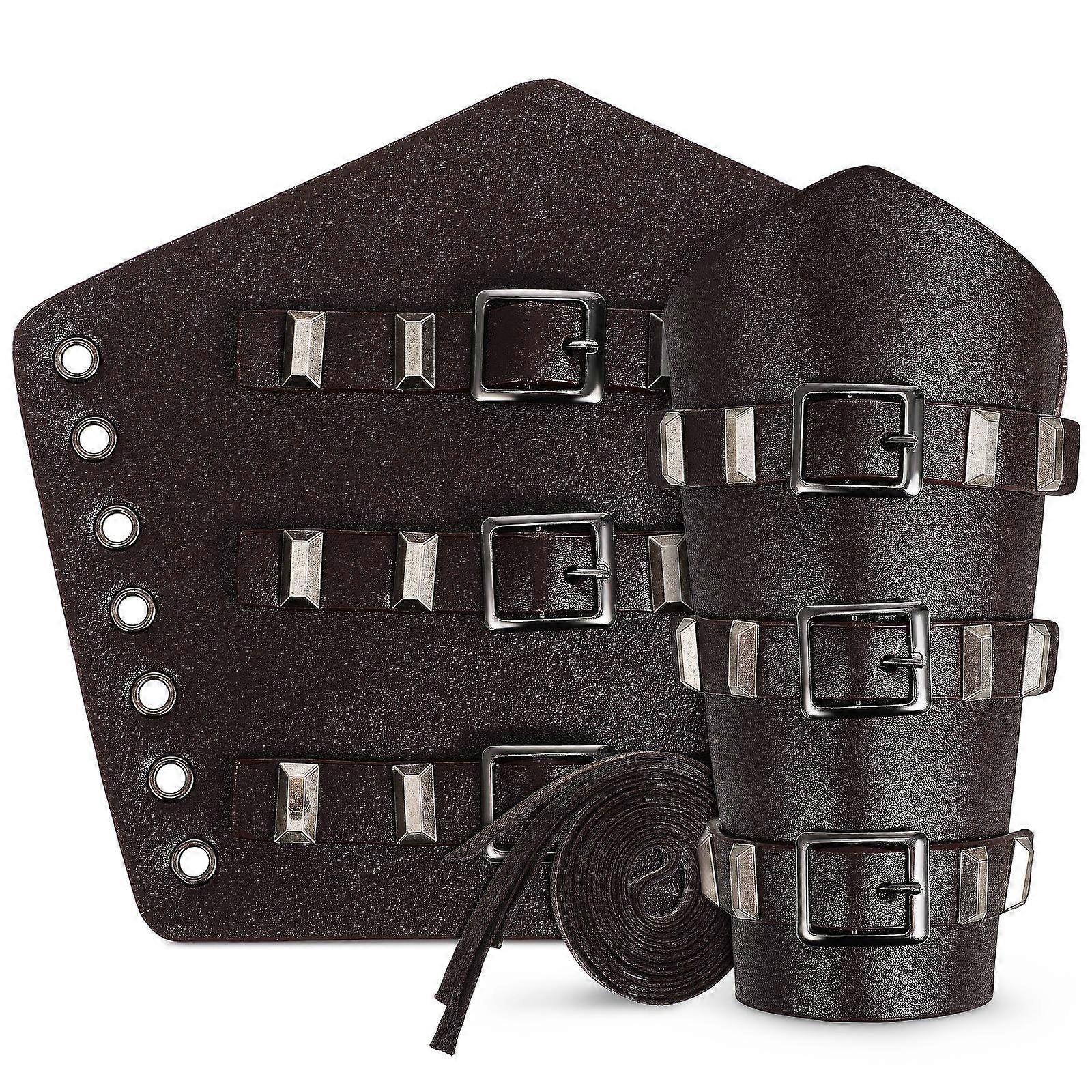 Medieval Arm Guard for Historical Reenactment 4Pcs Viking Costume Bracers