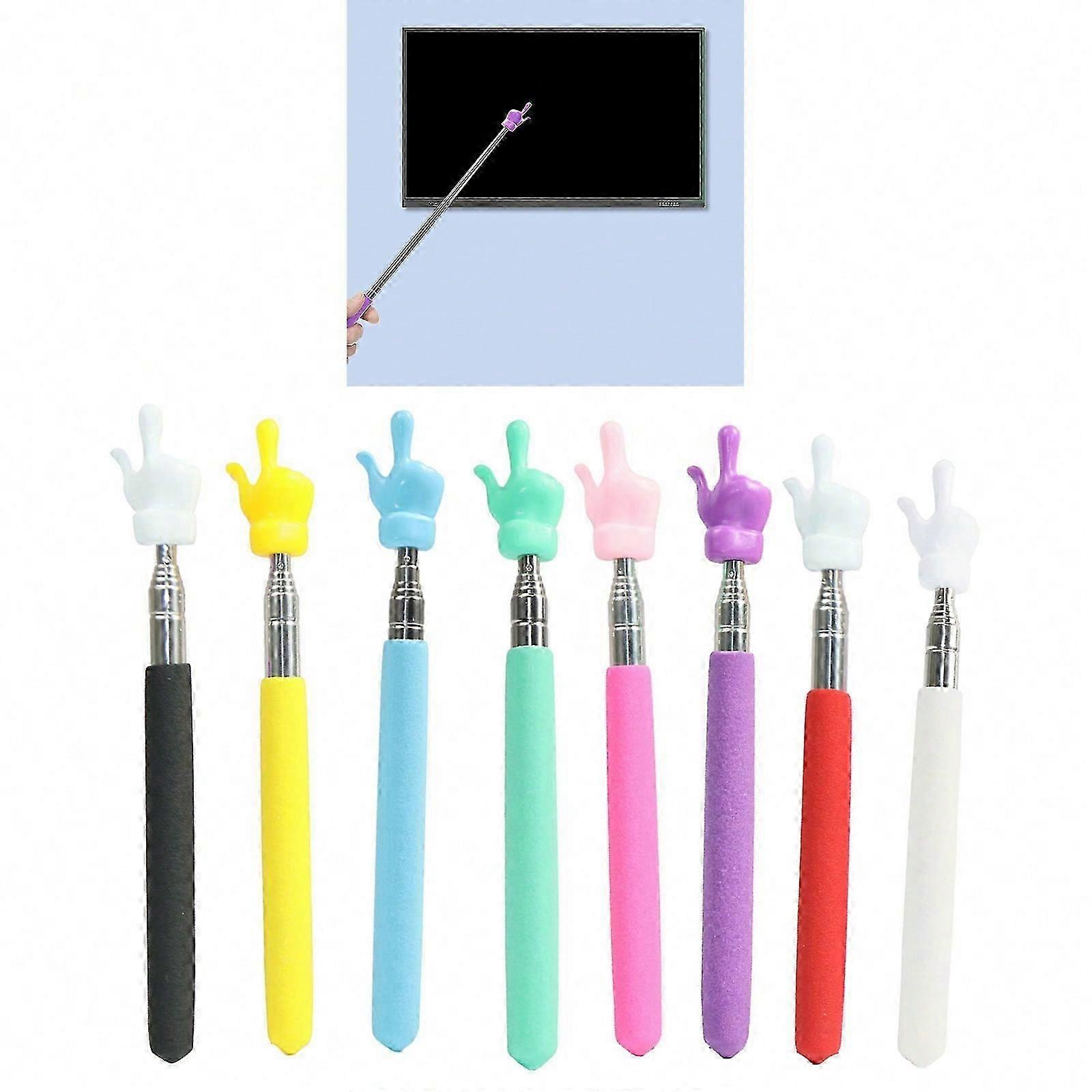 Teleskopisk lærerpekepinne med finger uttrekkbar hendig pekepinne for  klasseromsundervisning forelesning hvit | Fruugo NO, image size:1600x1600