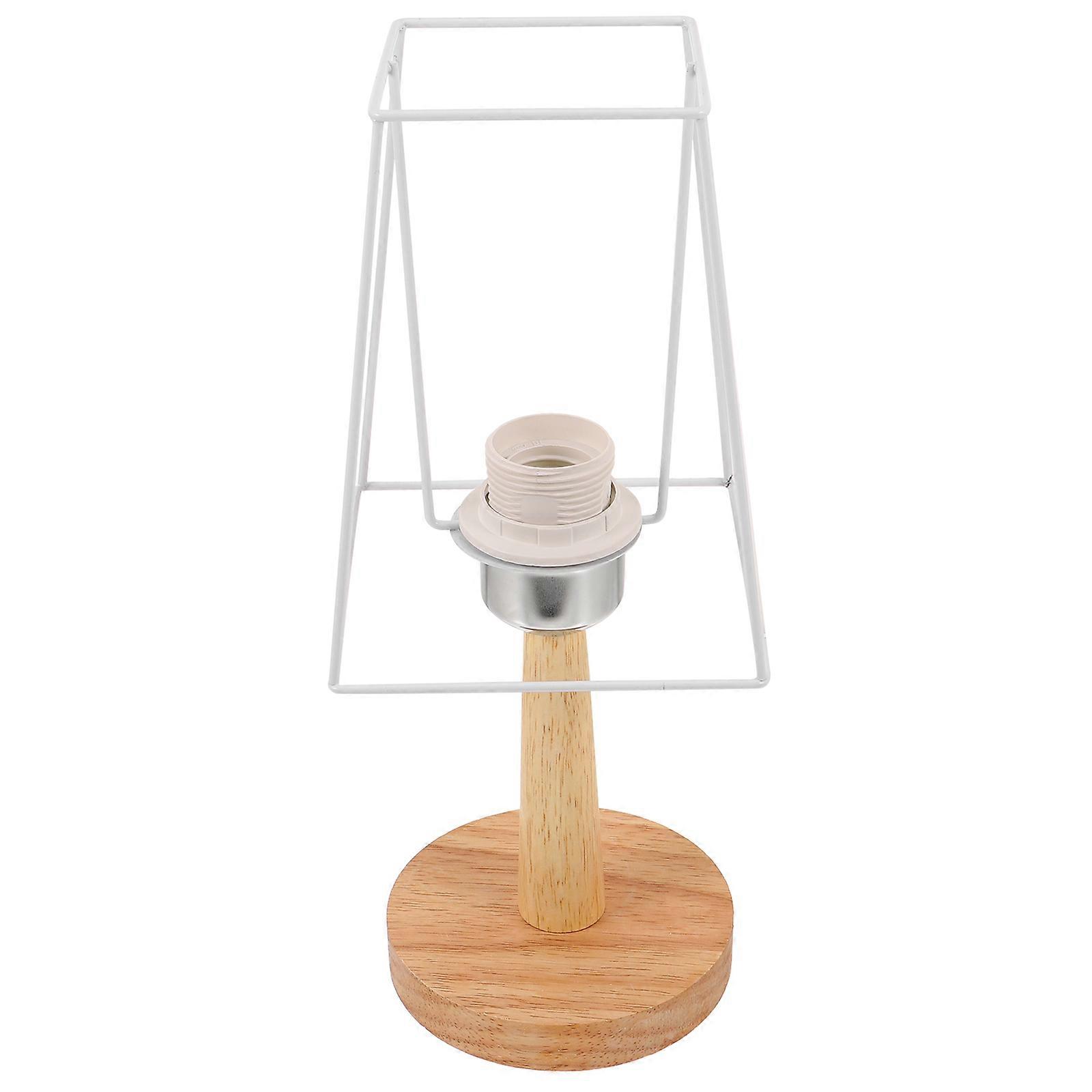 Bedside Table Lamp For Home Use 2 Sets Featuring Iron And Wood Material Warm Atmosphere Creation