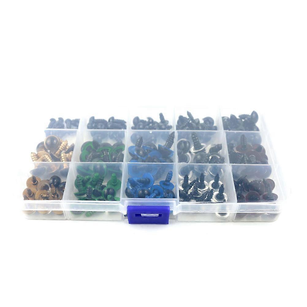 Toy Plastic Eyes Nose Set for Plush Doll Repair and DIY 150Pcs