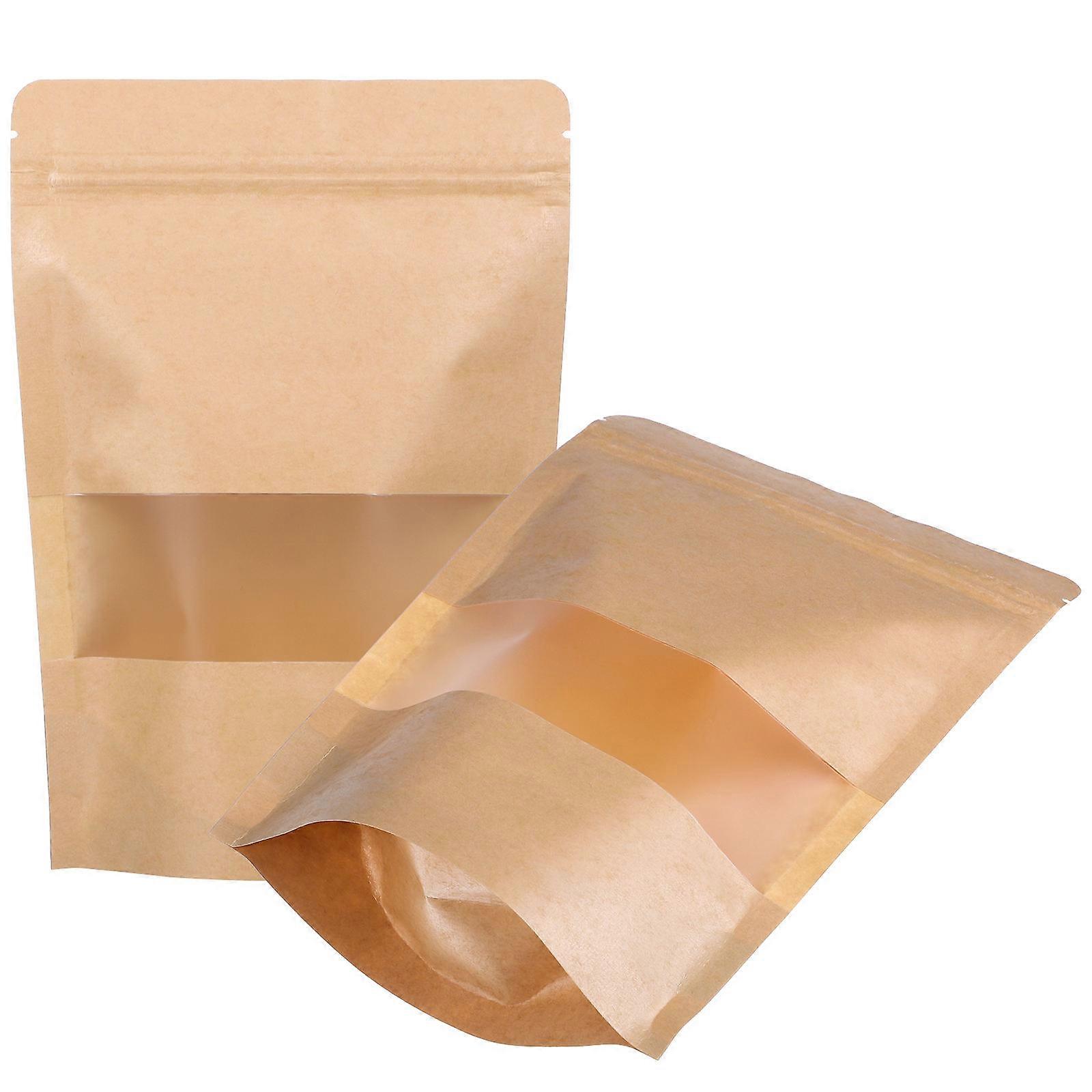 100 Pcs Brown Paper Bags Suitable For Small Business Use Offering Protecting Seal From Air And Moisture