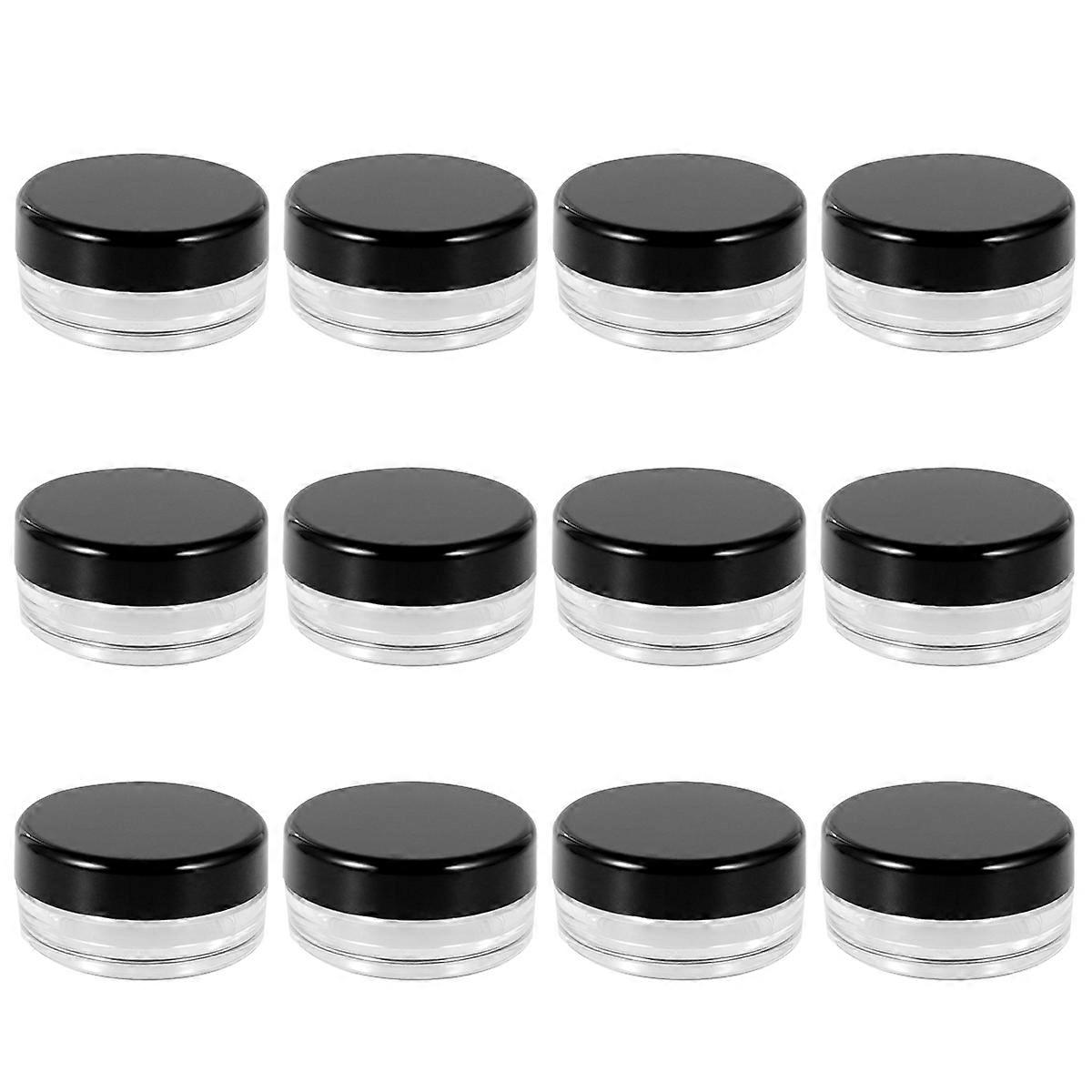 Lotion Bottle Mini Portable Round Containers for Storage Use 50Pcs Black