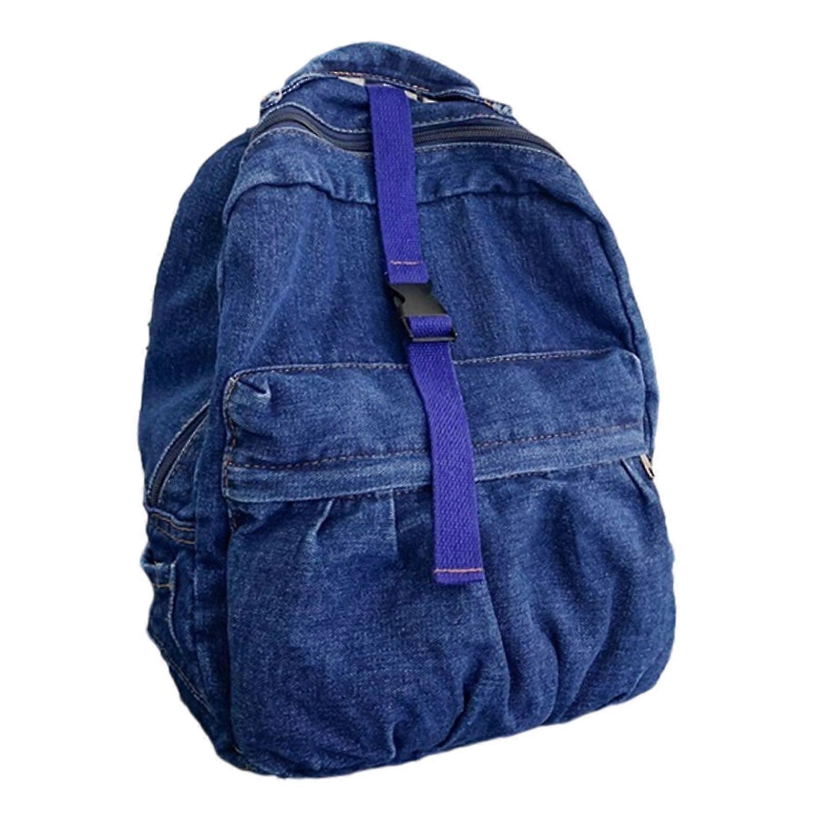 Light Blue Solid School Backpack for Teens - Durable Laptop Daypack and Casual Book Bag