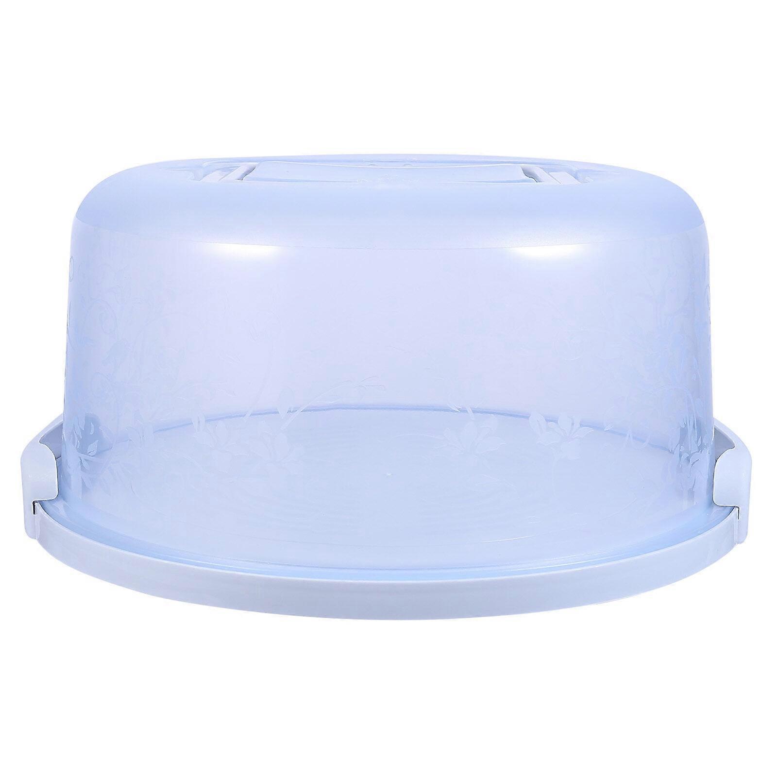 OUNONA Handheld Cake Holder Portable Round Cupcake Carrier Cake Saver with Locking Lid