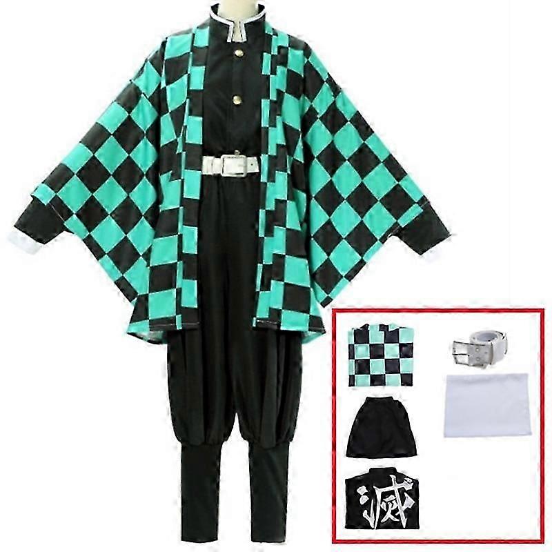 شيطان القاتل كيميتسو نو يايبا تانجيرو كامادو زي كوسبلاي كيمونو عباءة هالوين حزب أنيمي الملابس مجموعة موحدة