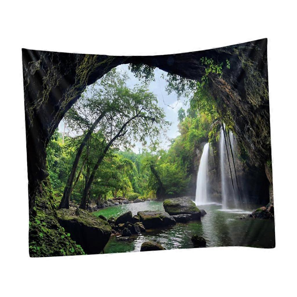 Digital 3D Printed Wall Hanging Tapestry Window Curtains Waterfall_200x150cm