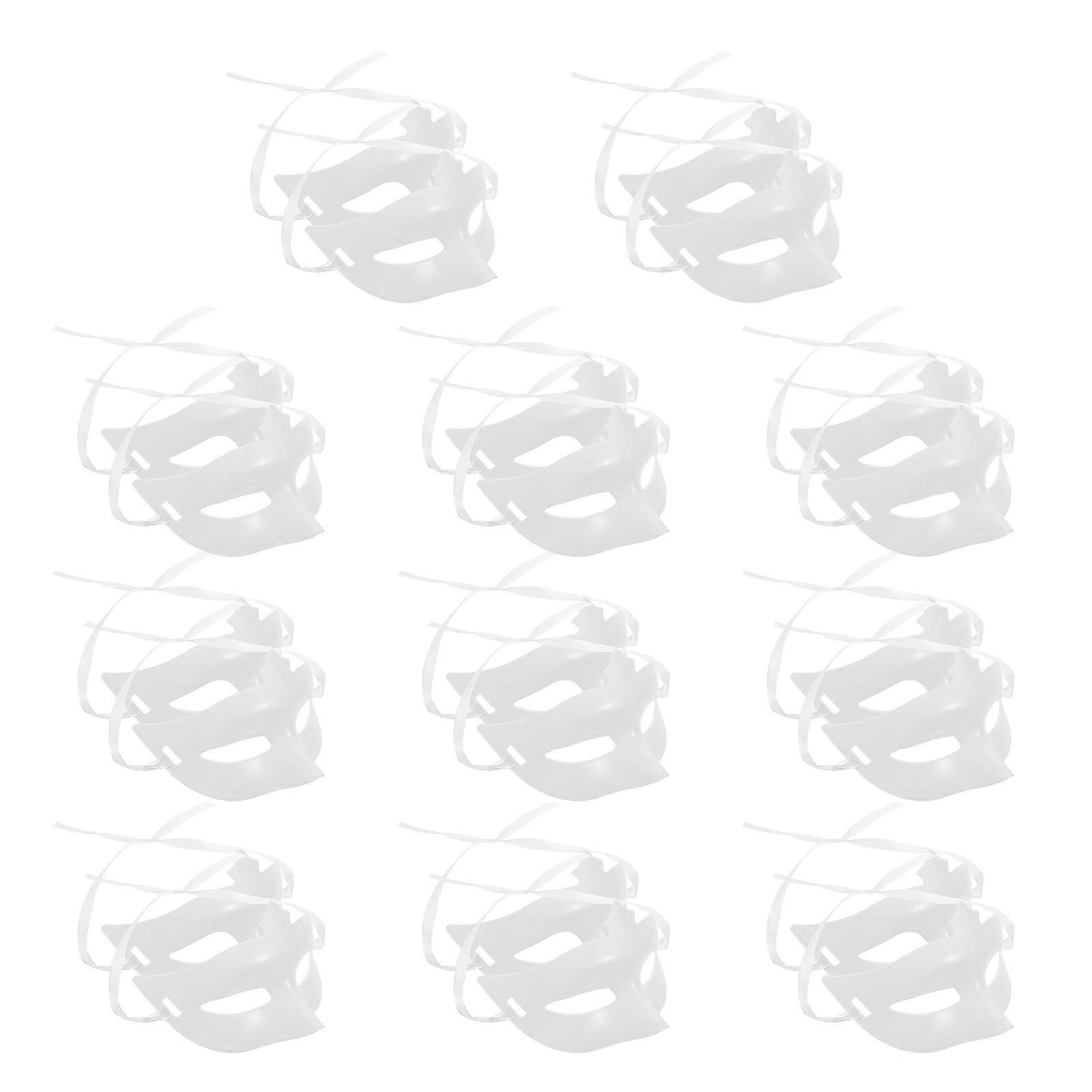 Half Face Mask Base Plastic for DIY Halloween 80Pcs Set