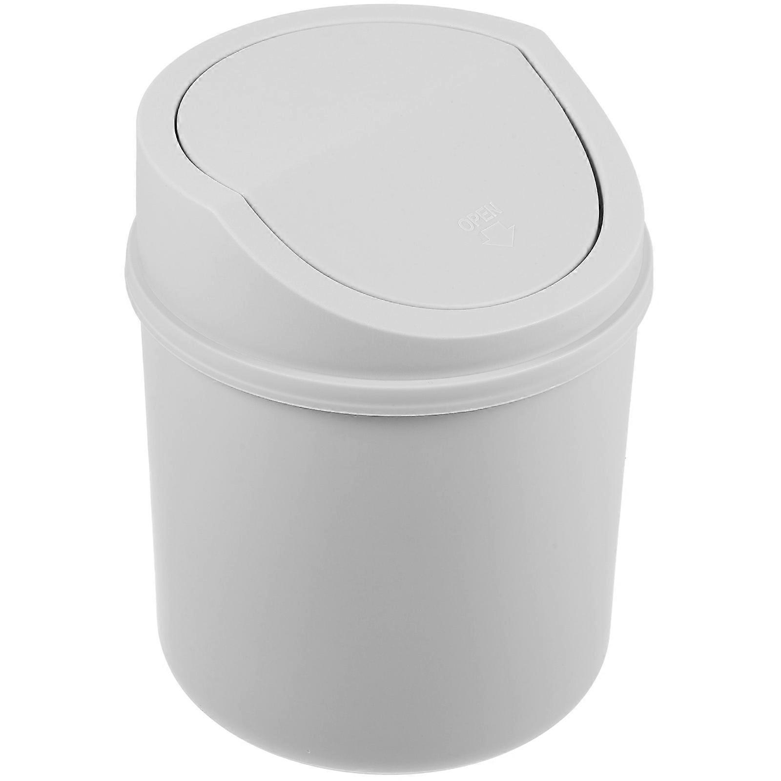 Small Trash Can with Swing Lid Plastic for Home Office 3Pcs Mini Waste Bin