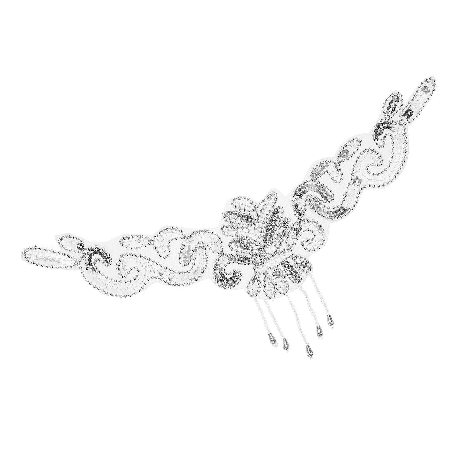 Silver Forehead Headpiece for Dance Performance Head Jewelry 5Pcs