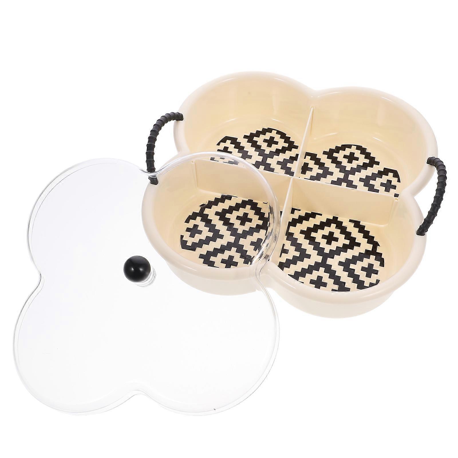Round Snack Serving Dish With Compartments Ideal For BBQs And Thanksgivings Featuring Material 1Pack