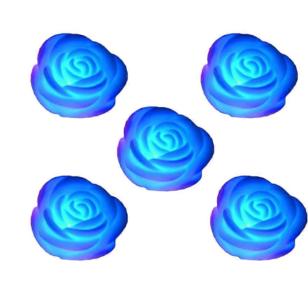 5Pcs Plastic Simulated Rose LED Light for Lighting Lamps