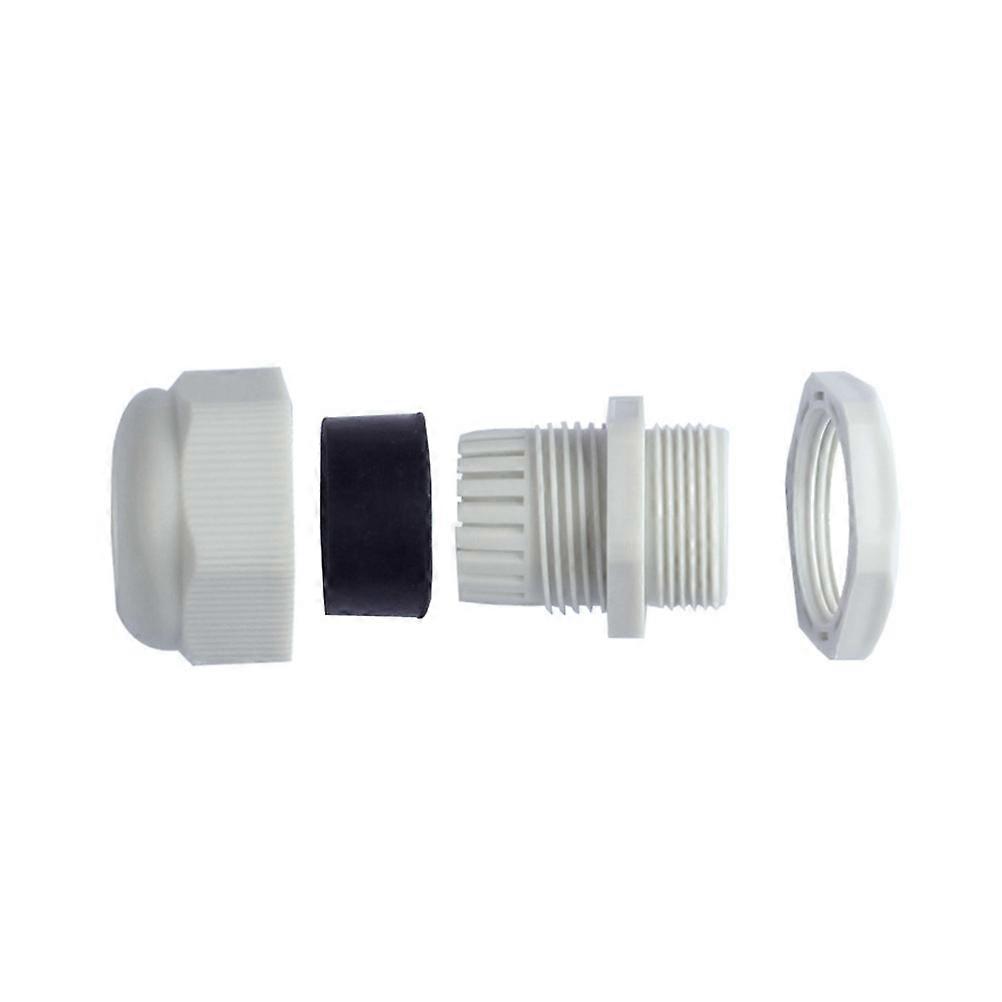 Waterproof M16x1.5 Cable Gland for Cable Connection 10Pcs White