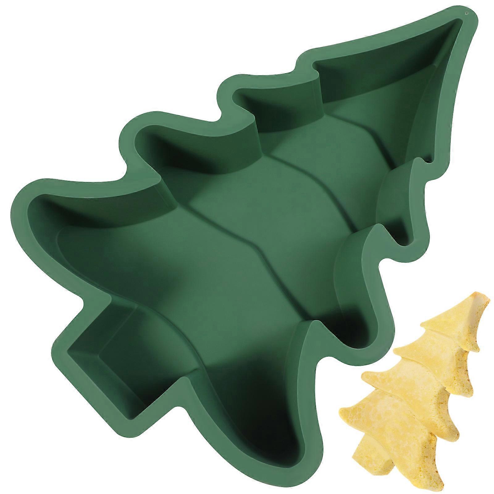 Silikon-Kuchenform in Weihnachtsbaumform zum Backen, DIY-Form, 30,00 x 20,50 x 4,70 cm, antihaftbeschichtet, 1 Set