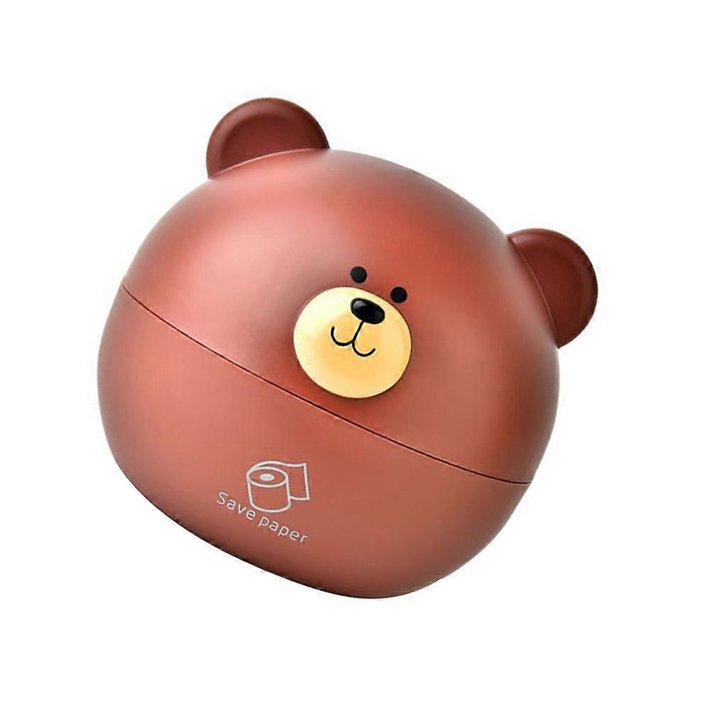 Paper Holder Cartoon Bear Tissue Box for Holding Paper Brown