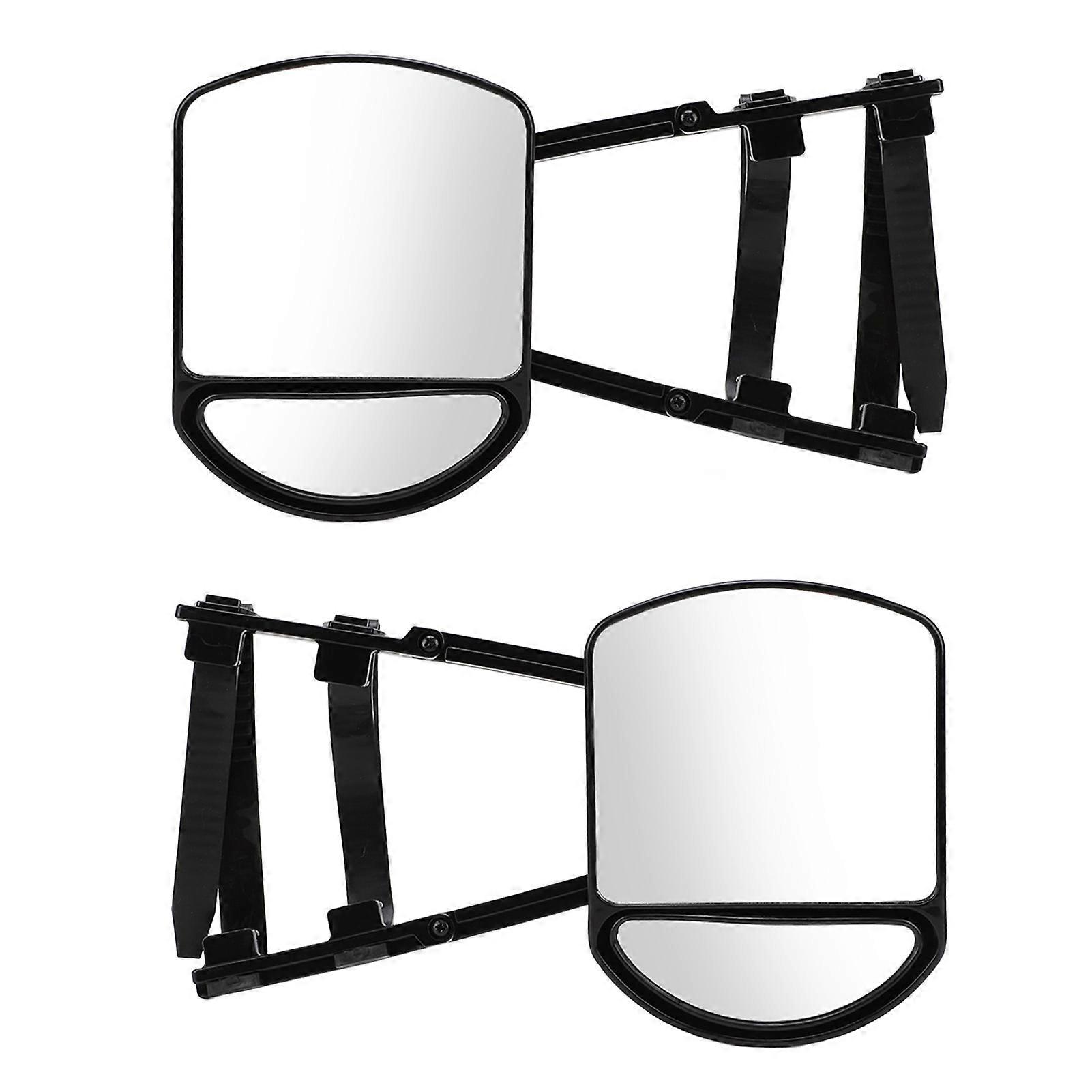 Towing mirror extension for vehicles - 2PCS clip-on 360-degree rotation mirrors for cars and trucks