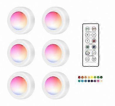 6-Pack LED Spotlights with Remote Control - Top Rated