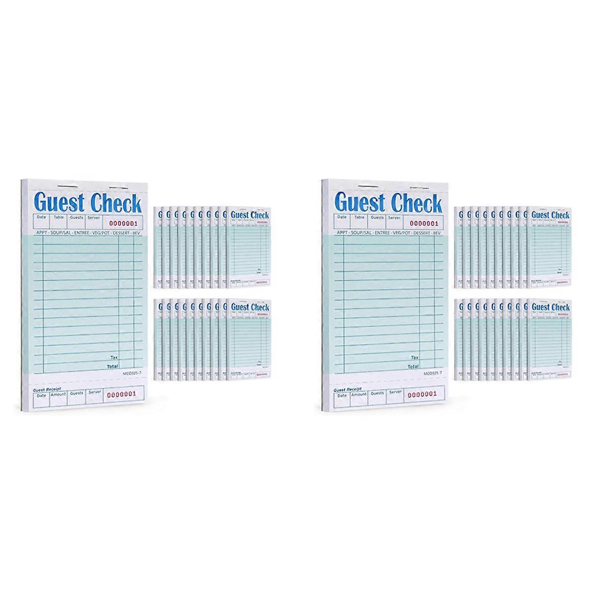Guest Checks Book 20Pack, Server Note Pads, 1000 Count Total