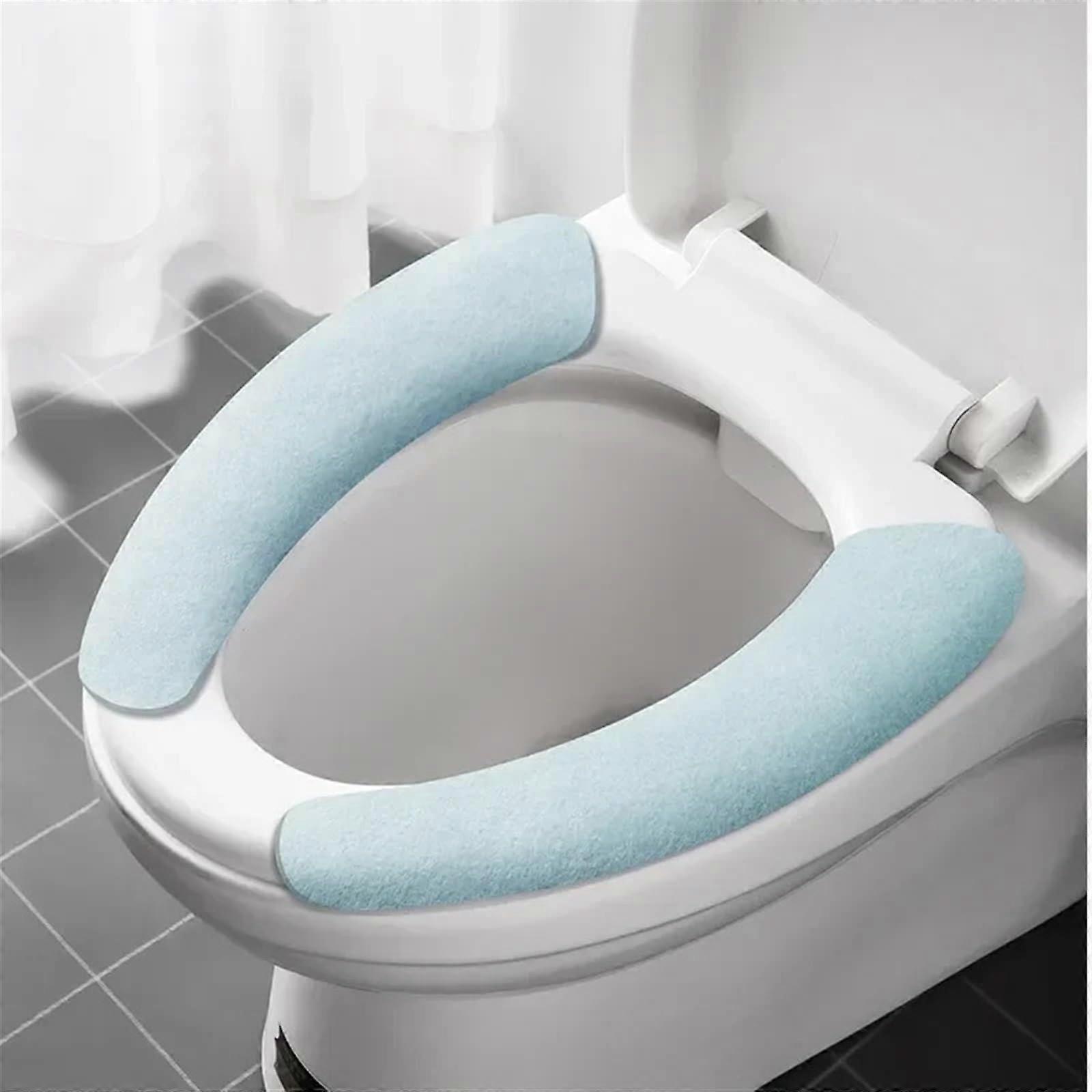 Toilet Sticker Universal Fit Toilet Seat Covers Washable Size S Light Blue