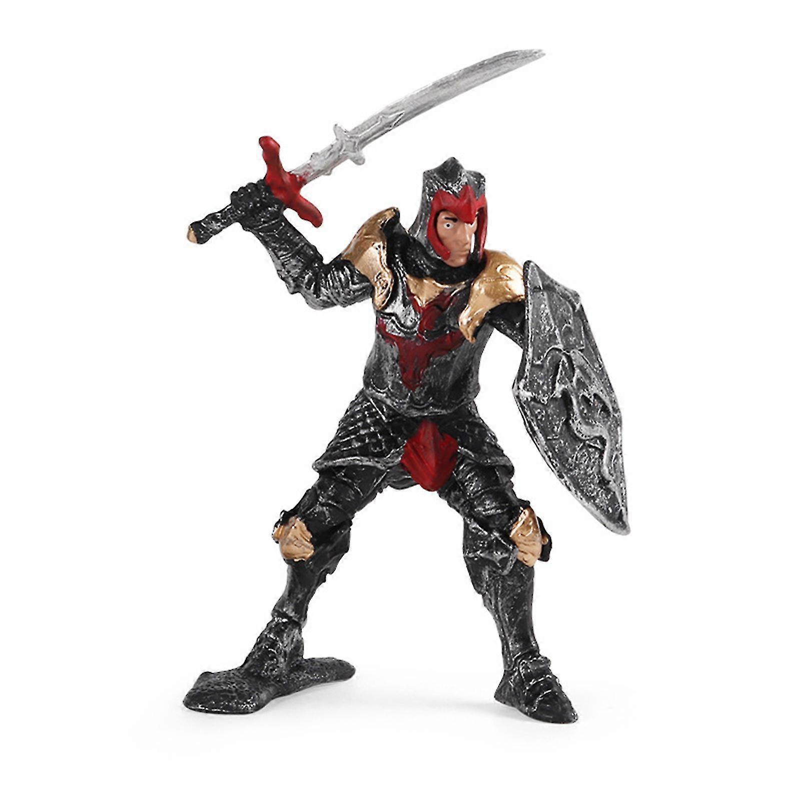 High Simulation Vivid Expression Handheld Weapon Knight Model WESTERN MYTH PVC Collection Model Knight Toy Desktop Ornament 26s