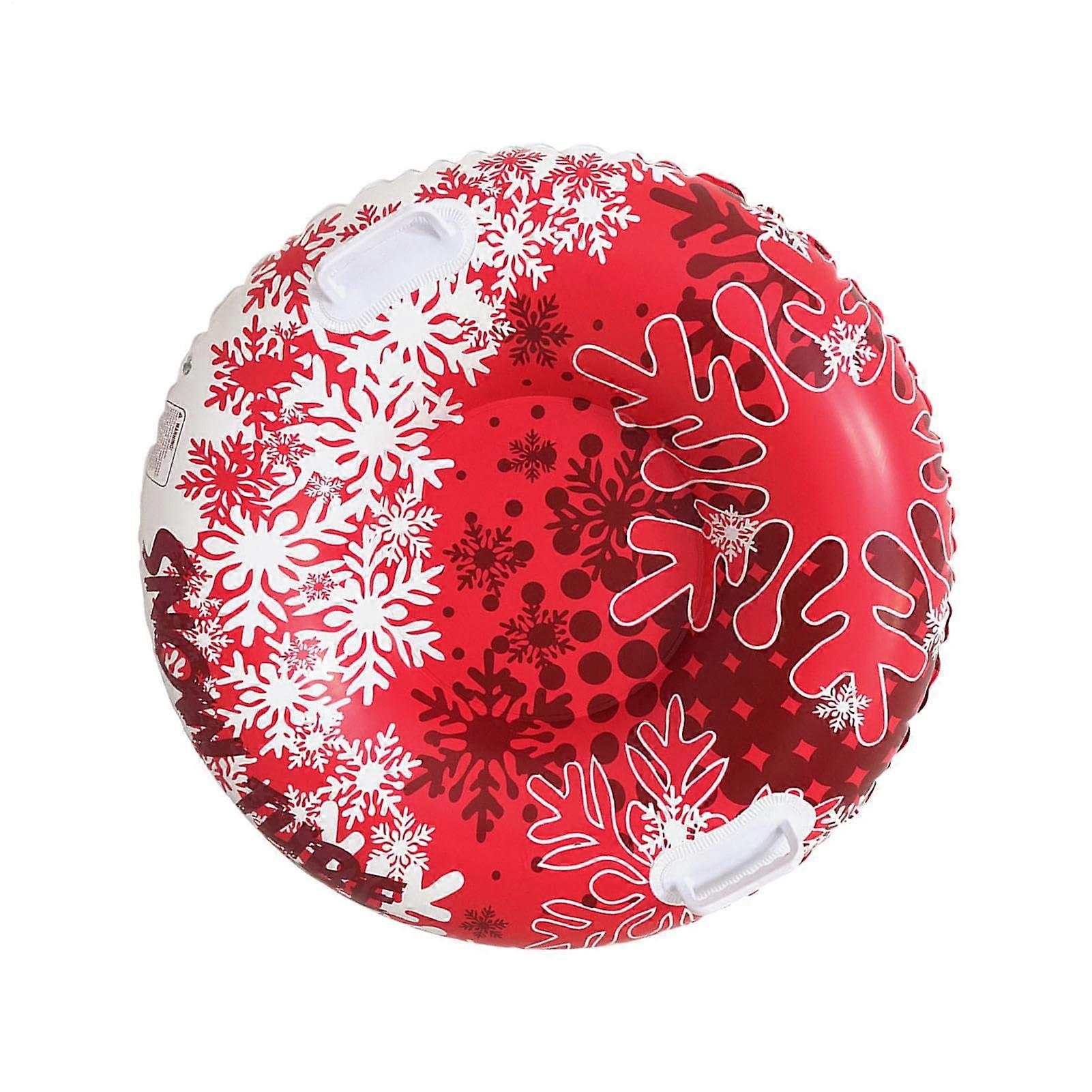 Snow Tubes for Kids HeavyDuty Inflatable Snow Sled With Handles Red KidSized Winter Outdoor Toy