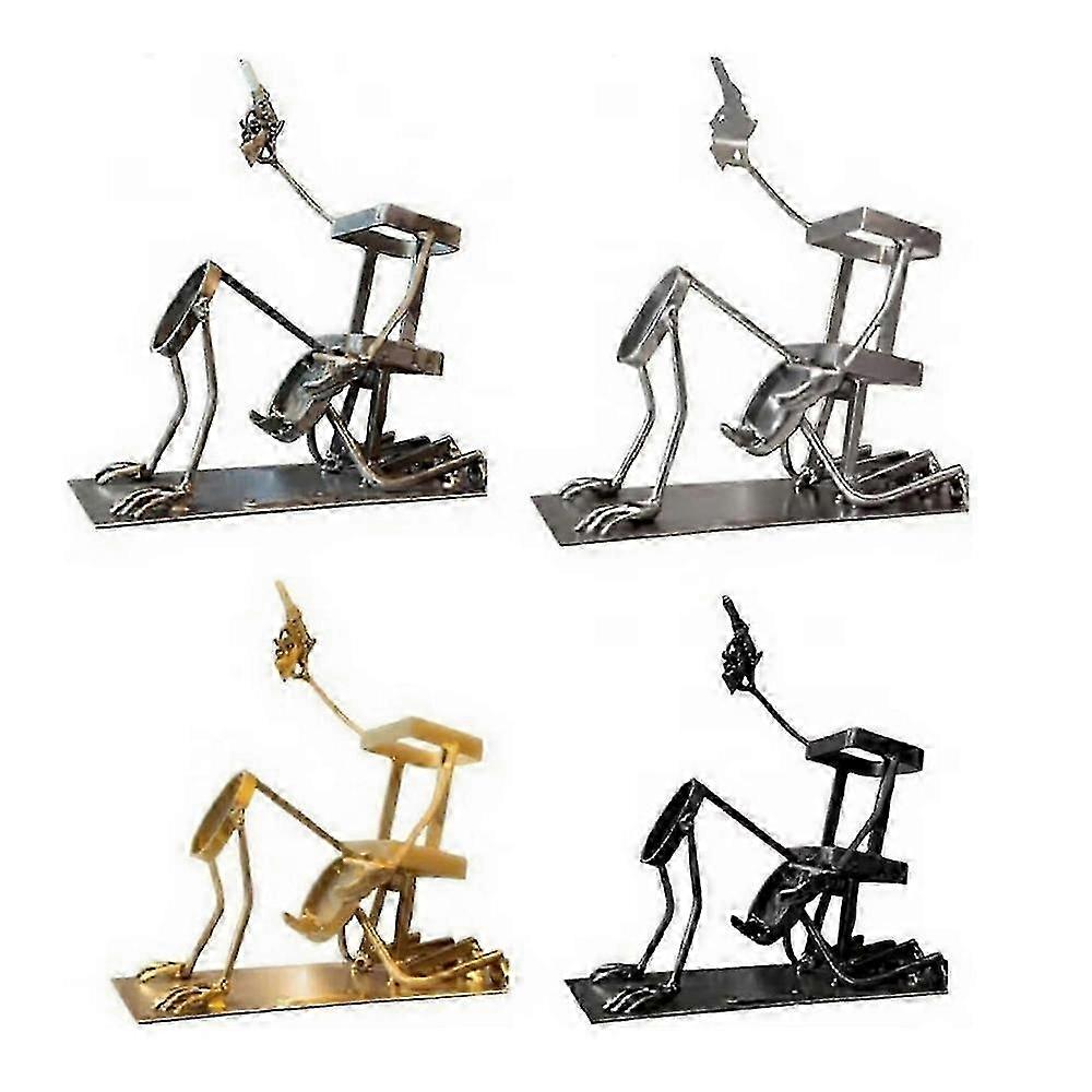 Whiskey Bottles Stand Wine Rack Novelty Metal Humanoid Designed Bottle Holder for Coke Liquor Wine Beer Steampunk Style Beverage Display Stand