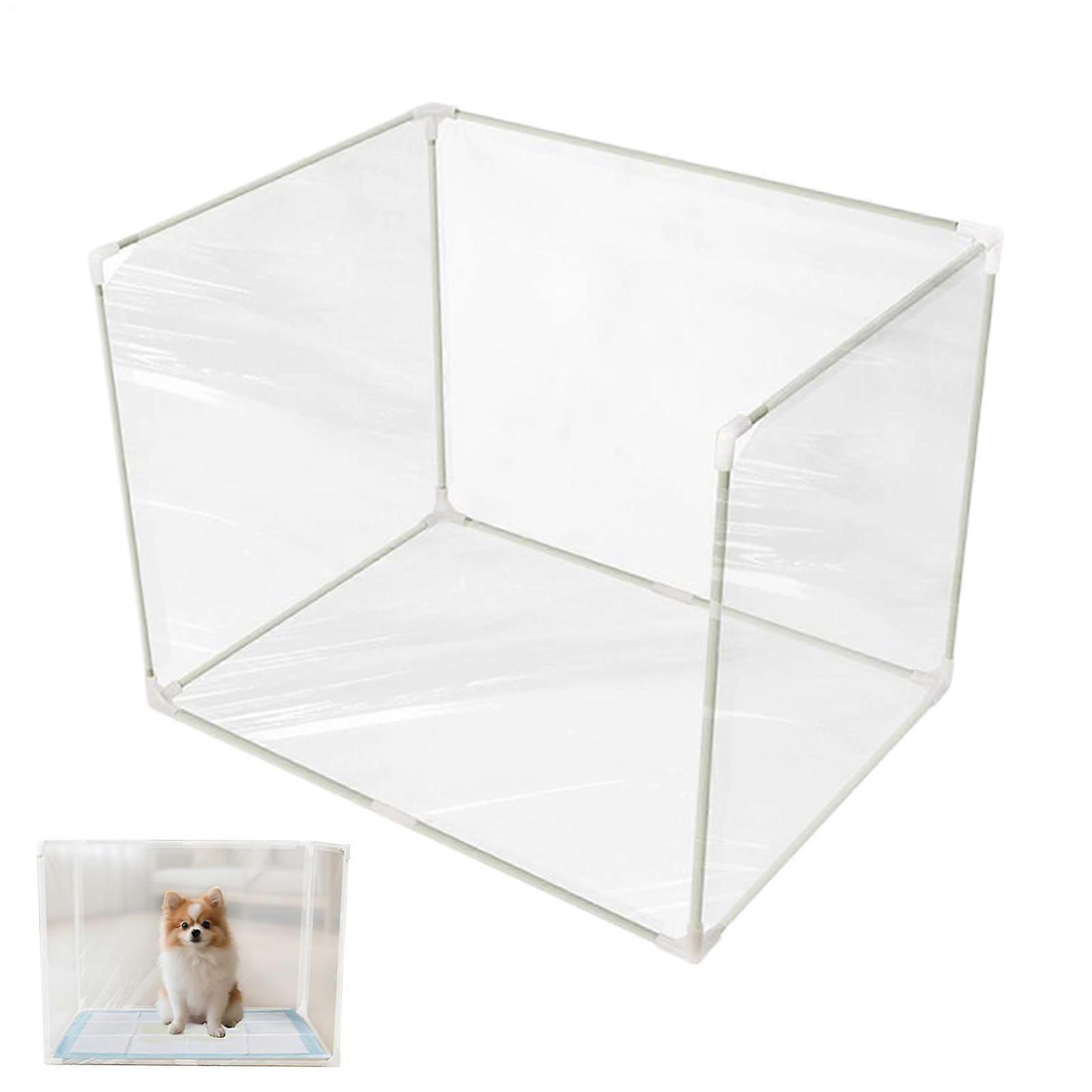 Litter Box Wall Shield Easy Clean Enclosure Kit For Cat Toilet Training Transparent Privacy Screen Fits Litter Boxes