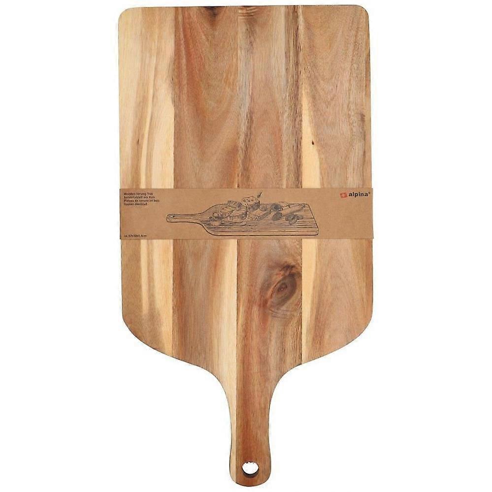 Wooden Pizza Board with Handle Round Serving Tray for Kitchen or Dining Use Pasta Utensils